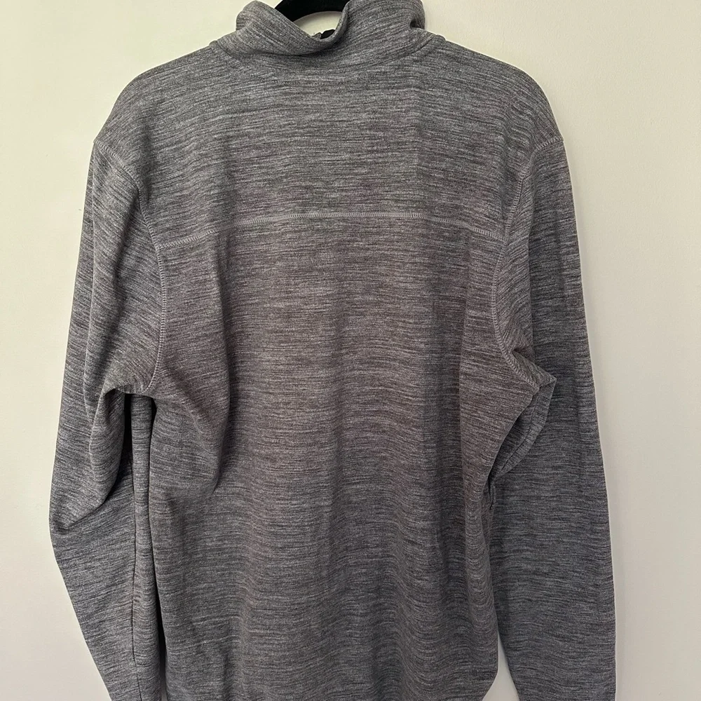 Avalanche Men's Quarter 1/4 Zip Pullover FLEECE Stretch GRAY MEDIUM Hiking Layer